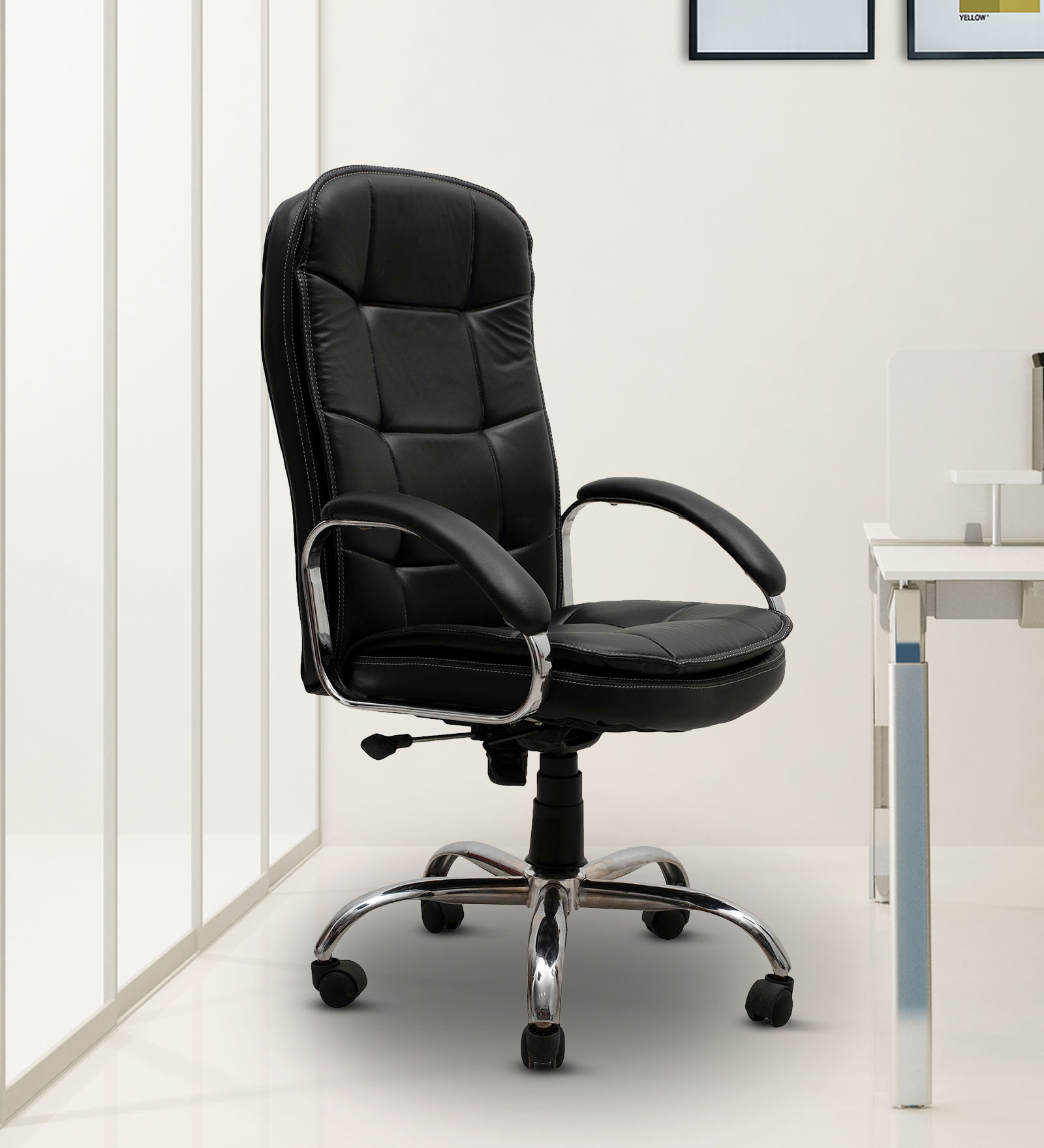 Affinity Leatherette Executive Chair in Black Colour