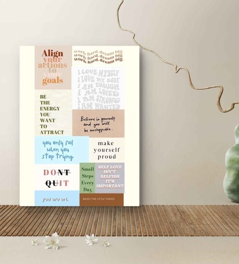 Affirmations-002 20inx16in Gallery Wrap Canvas Painting