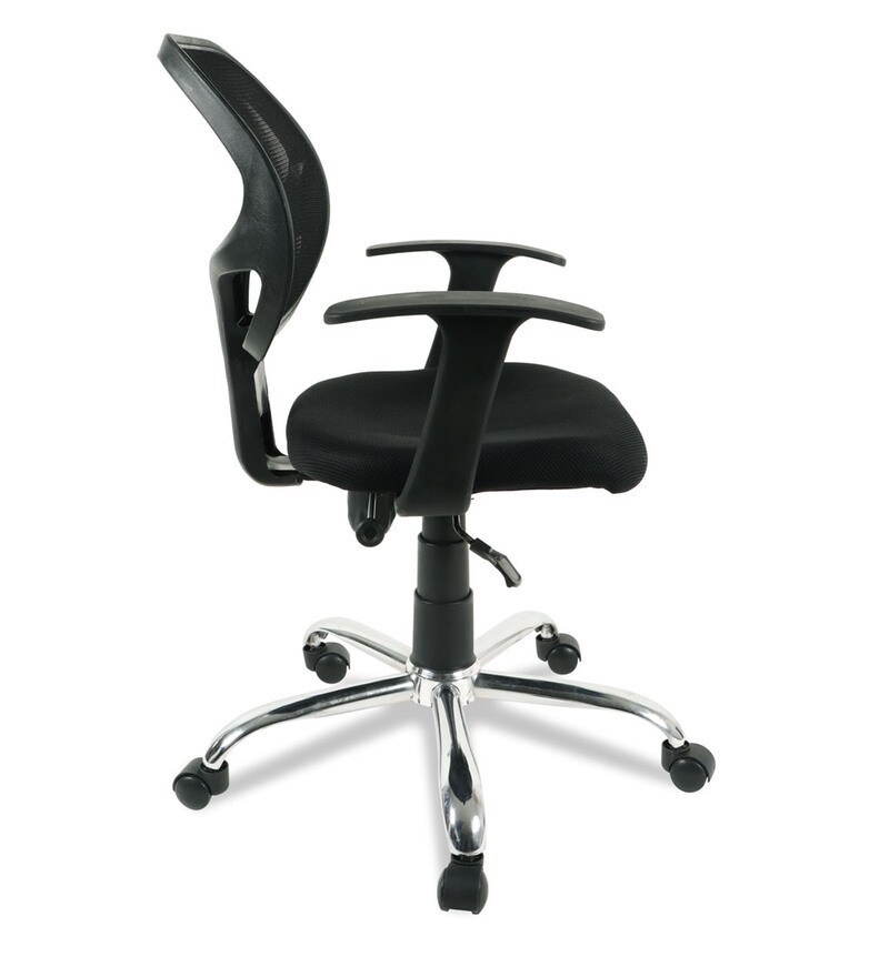 Buy Afectuosa Low Back Ergonomic Chair in Black Colour by DZYN