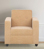 Affan Fabric 1 Seater Sofa in Beige Colour