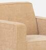 Affan Fabric 1 Seater Sofa in Beige Colour