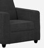 Affan Fabric 1 Seater Sofa in Charcoal Grey Colour