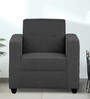 Affan Fabric 1 Seater Sofa in Charcoal Grey Colour