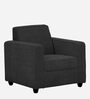 Affan Fabric 1 Seater Sofa in Charcoal Grey Colour