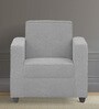 Affan Fabric 1 Seater Sofa in Grey Colour