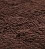 Brown Solid Cotton 16x14 Inches AntiSkid Bath Mat
