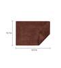 Brown Solid Cotton 16x14 Inches AntiSkid Bath Mat