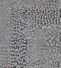 Grey Solid Shaggy Cotton 16x14 Inches AntiSkid Bath Mat