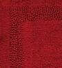 Red Solid Cotton 16x14 Inches AntiSkid Bath Mat