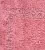 Pink Solid Cotton 16x14 Inches AntiSkid Bath Mat