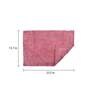 Pink Solid Cotton 16x14 Inches AntiSkid Bath Mat