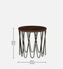 Afranius Solid Wood Nest Of Tables In Black Finish