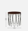 Afranius Solid Wood Nest Of Tables In Black Finish
