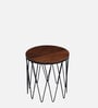 Afranius Solid Wood Nest Of Tables In Black Finish