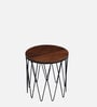 Afranius Solid Wood Nest Of Tables In Black Finish