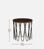 Afranius Solid Wood Nest Of Tables In Black Finish
