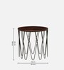 Afranius Solid Wood Nest Of Tables In Black Finish