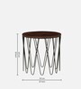 Afranius Solid Wood Nest Of Tables In Black Finish