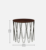 Afranius Solid Wood Nest Of Tables In Black Finish