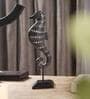 African Sea Horse Black Polyresin Figurine