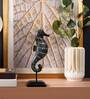 African Sea Horse Black Polyresin Figurine