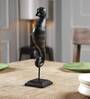 African Sea Horse Black Polyresin Figurine