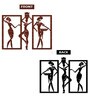 African Tribal Art Black MDF Wall Art