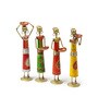 Set Of 4 Multicolor Metal African Tribal Tea Light Holder