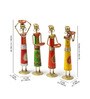 Set Of 4 Multicolor Metal African Tribal Tea Light Holder