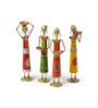 Set Of 4 Multicolor Metal African Tribal Tea Light Holder
