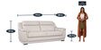 Agata 3 Seater Sofa in Beige Colour