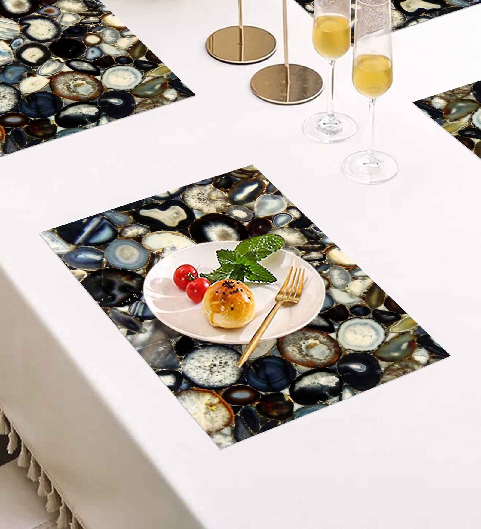 Agate Multicolor (11 X 15 ) MDF Wood 1Pc Table Placemats