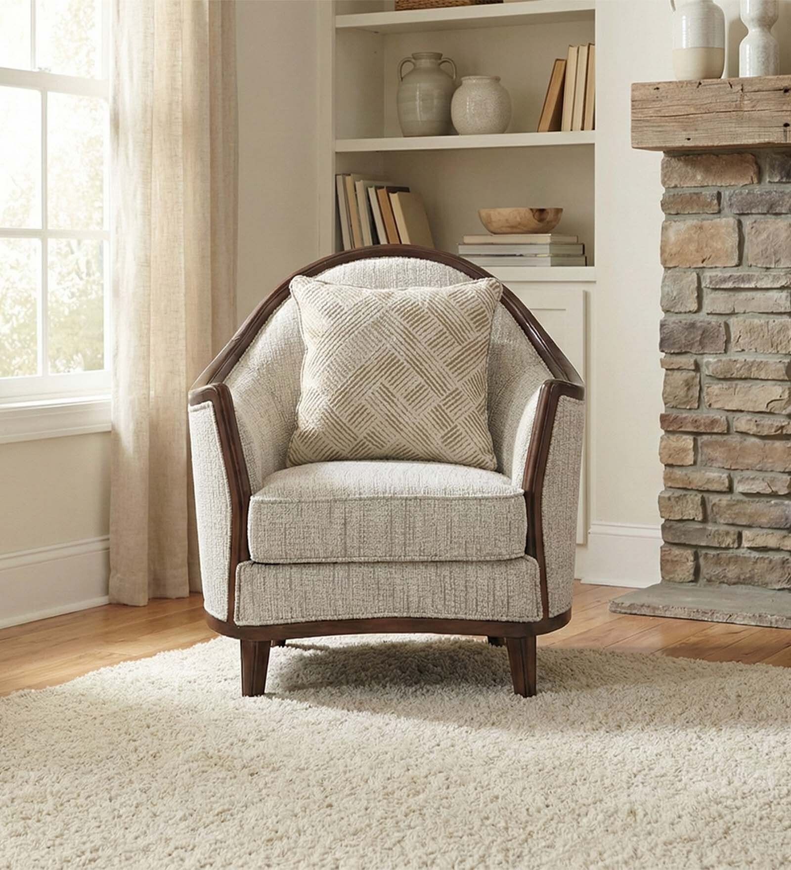 AGATE WOODEN FABRIC SOFA 1S