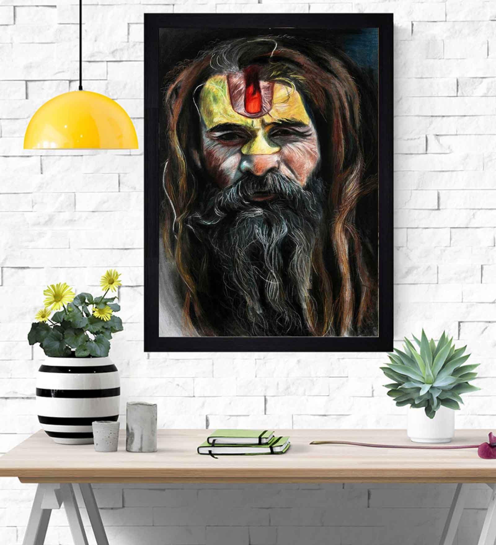 Buy Aghori Roop Texture Paper Framed Art Print by Cheque Decor at 34% ...