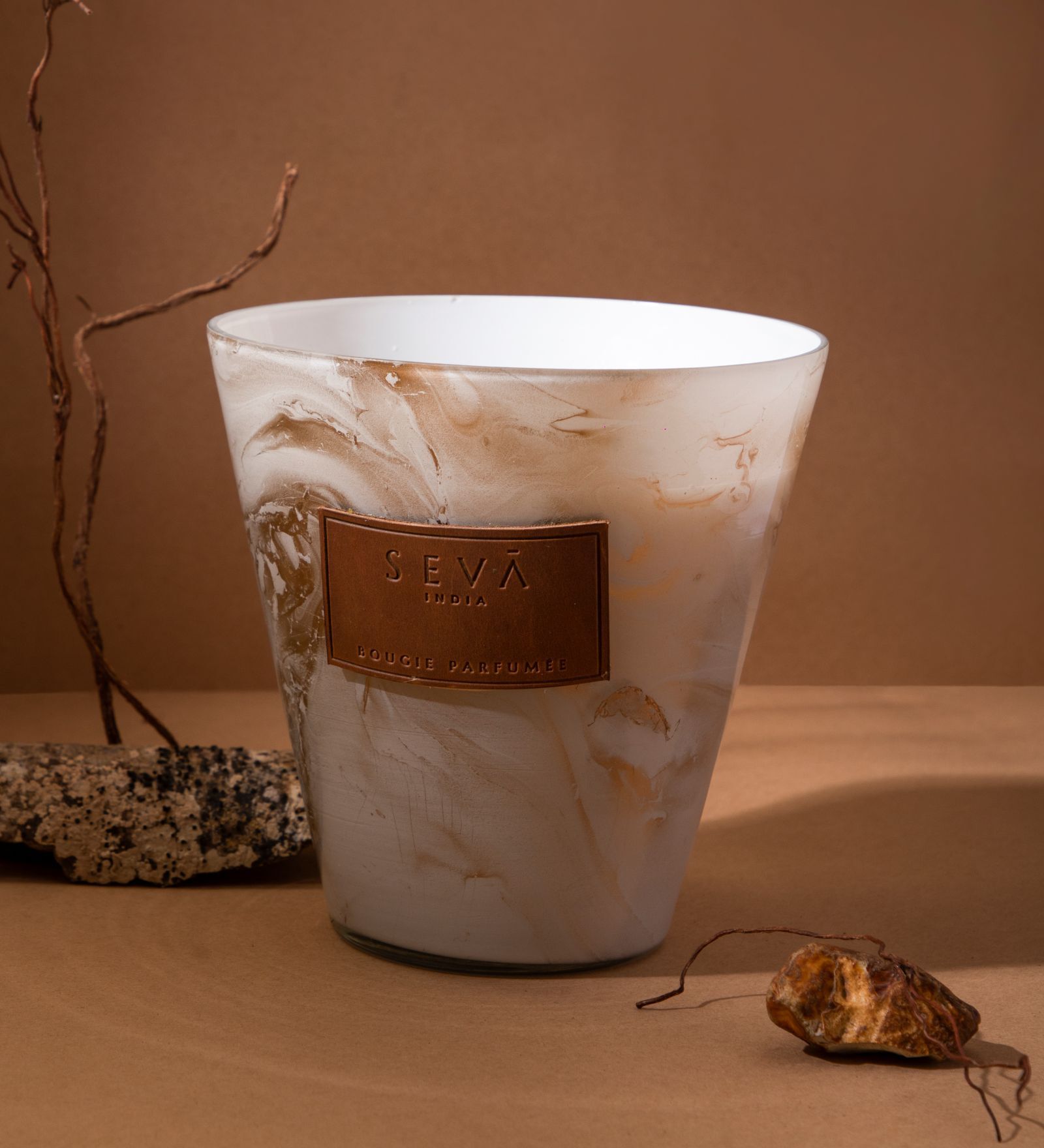 Buy Agra Beige Soy Wax Scented Jar Candle by Seva India at 10 OFF by