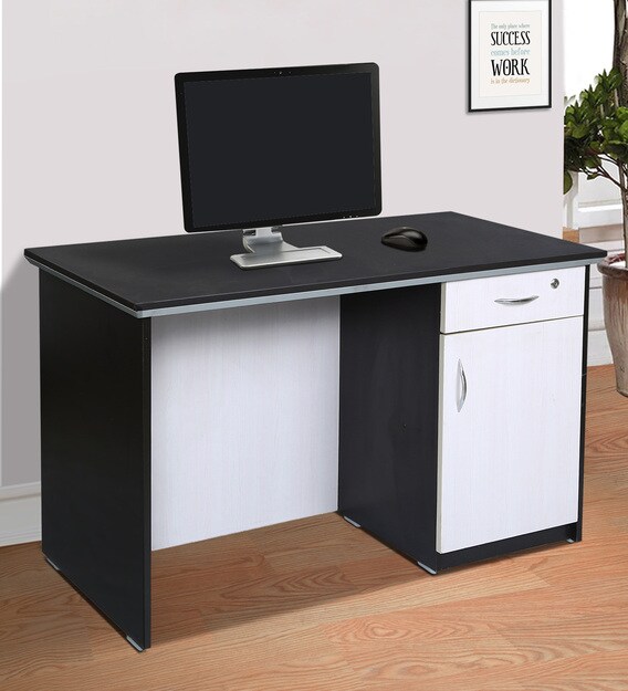 Buy Agate Office Table in Wenge & White Colour by Fullstock Online