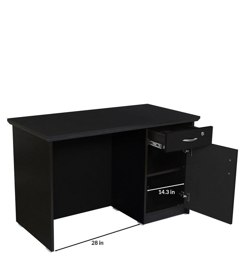 Buy Agate Office Table in Wenge Colour by Fullstock Online Work Stations Office Tables