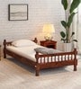 Agastya Sheesham Wood Single Bed in Scratch Resistant Honey Oak Finish