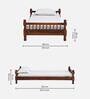 Agastya Sheesham Wood Single Bed in Scratch Resistant Honey Oak Finish