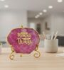 Agate Collect Moments Not Things Showpiece With Metal Stand Pink