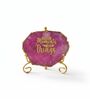 Agate Collect Moments Not Things Showpiece With Metal Stand Pink
