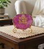 Agate Collect Moments Not Things Showpiece With Metal Stand Pink