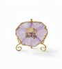Agate Collect Moments Not Things Showpiece With Metal Stand Purple