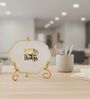 Agate Collect Moments Not Things Showpiece With Metal Stand White