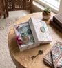 Agate Green Bhai Bhabhi Lumba Rakhi Set With Roli Chawal and Nariyal With Gift Box