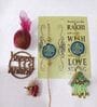 Agate Green Gaytri Mantra Lumba Rakhi Set With Roli Chawal and Nariyal With Gift Box