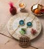 Agate Green Ik Onkar Lumba Rakhi Set With Roli Chawal and Nariyal With Gift Box
