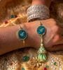 Agate Green Ik Onkar Lumba Rakhi Set With Roli Chawal and Nariyal With Gift Box