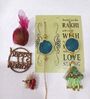 Agate Green Lumba Rakhi Set With Roli Chawal and Nariyal With Gift Box