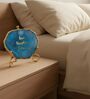 Agate Love Laughter Forever Showpiece With Metal Stand Blue